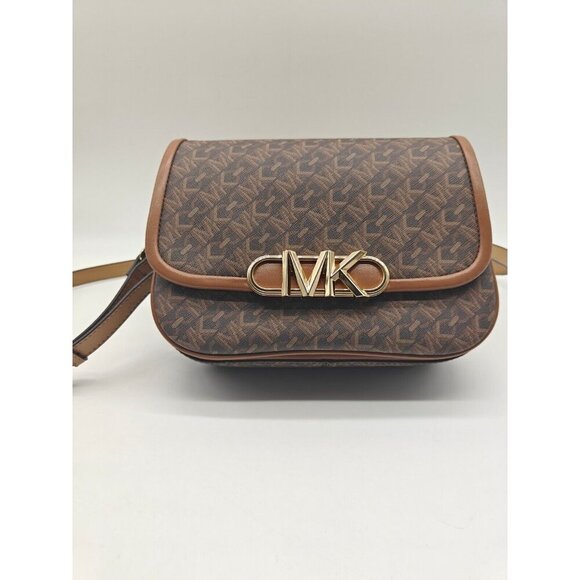 MICHAEL KORS Parker logo monogram faux-leather small crossbody - Brown(Modified) - Picture 4 of 12